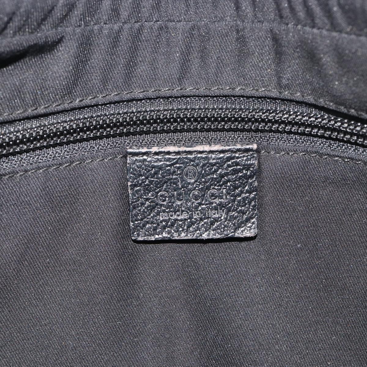 GUCCI GG Canvas Shoulder Bag Black Silver 122790 Auth 193570