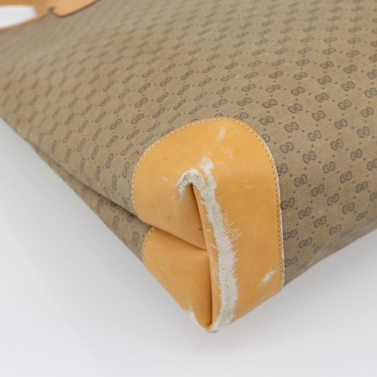 GUCCI Micro GG Supreme Web Sherry Line Bag Beige Gold 002 123 0174 Auth 193571