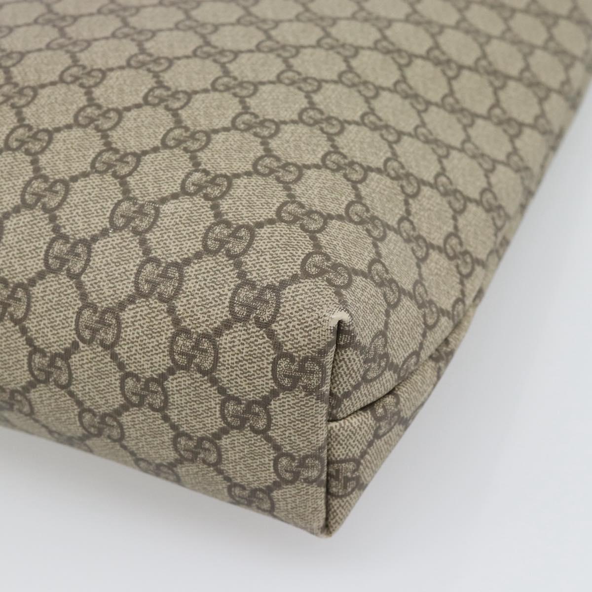 GUCCI GG Supreme Web Sherry Line Tote Bag PVC Beige Gold 002 58 6487 Auth 193572