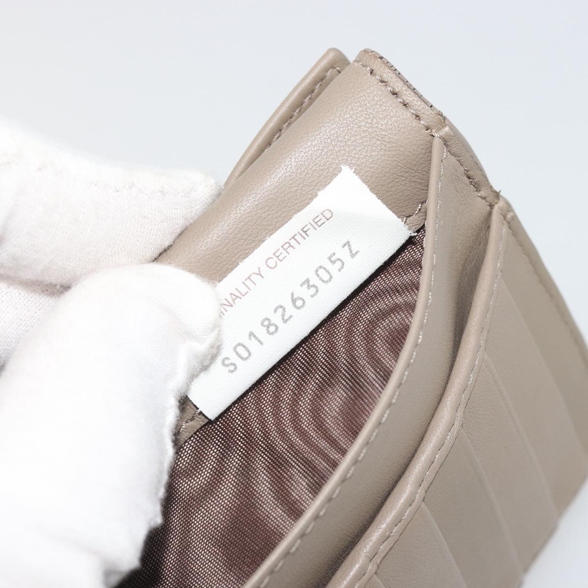 BOTTEGA VENETA INTRECCIATO Long Wallet Leather Gray Auth 193586A