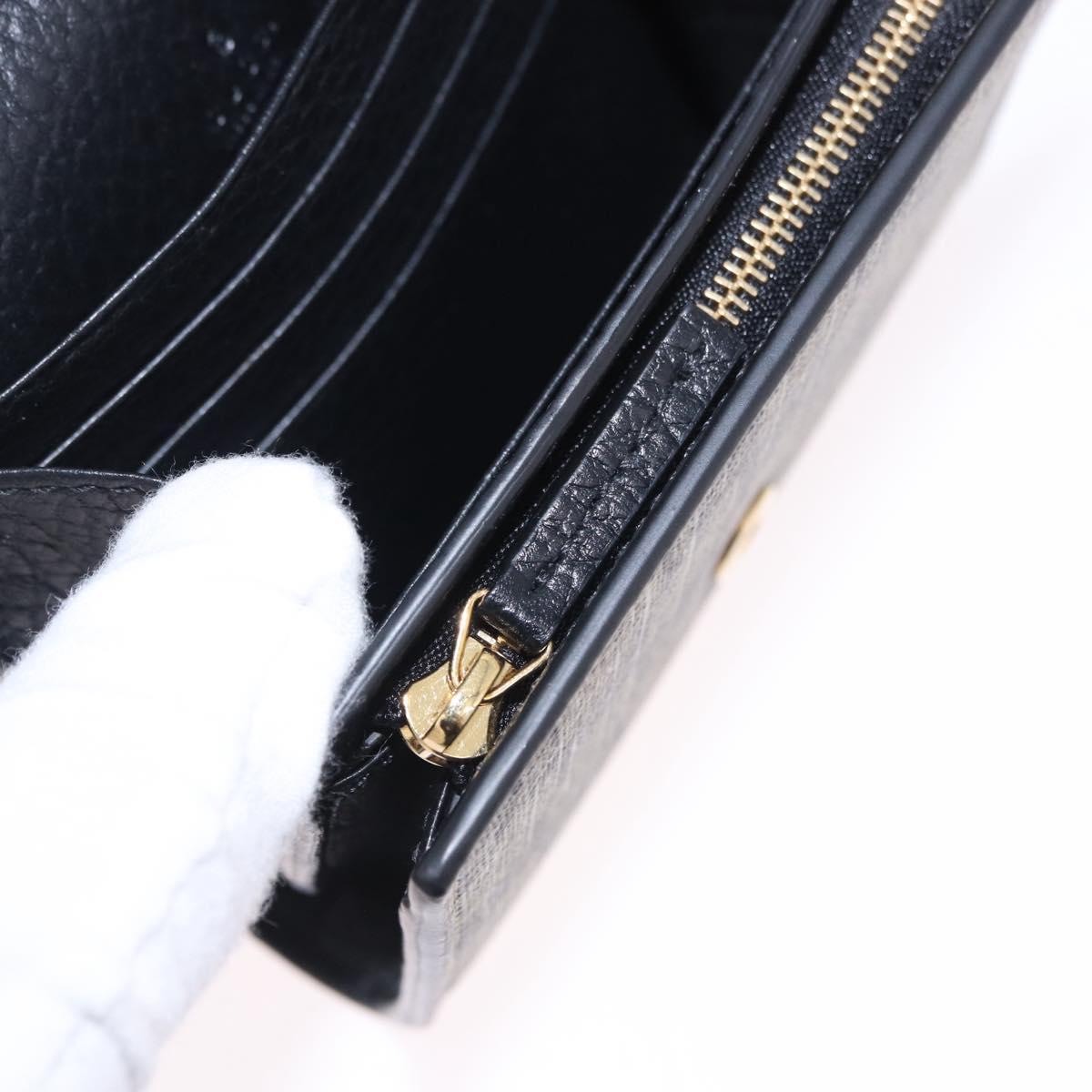 GUCCI GG Supreme Wallet PVC Leather Beige Gold 598587 Auth 193589M
