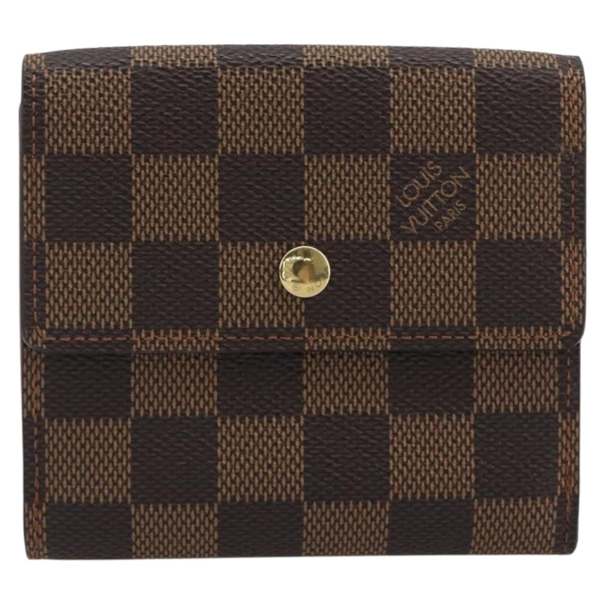 LOUIS VUITTON Damier Ebene Portefeuille Elise Wallet N61654 LV Auth 193590V