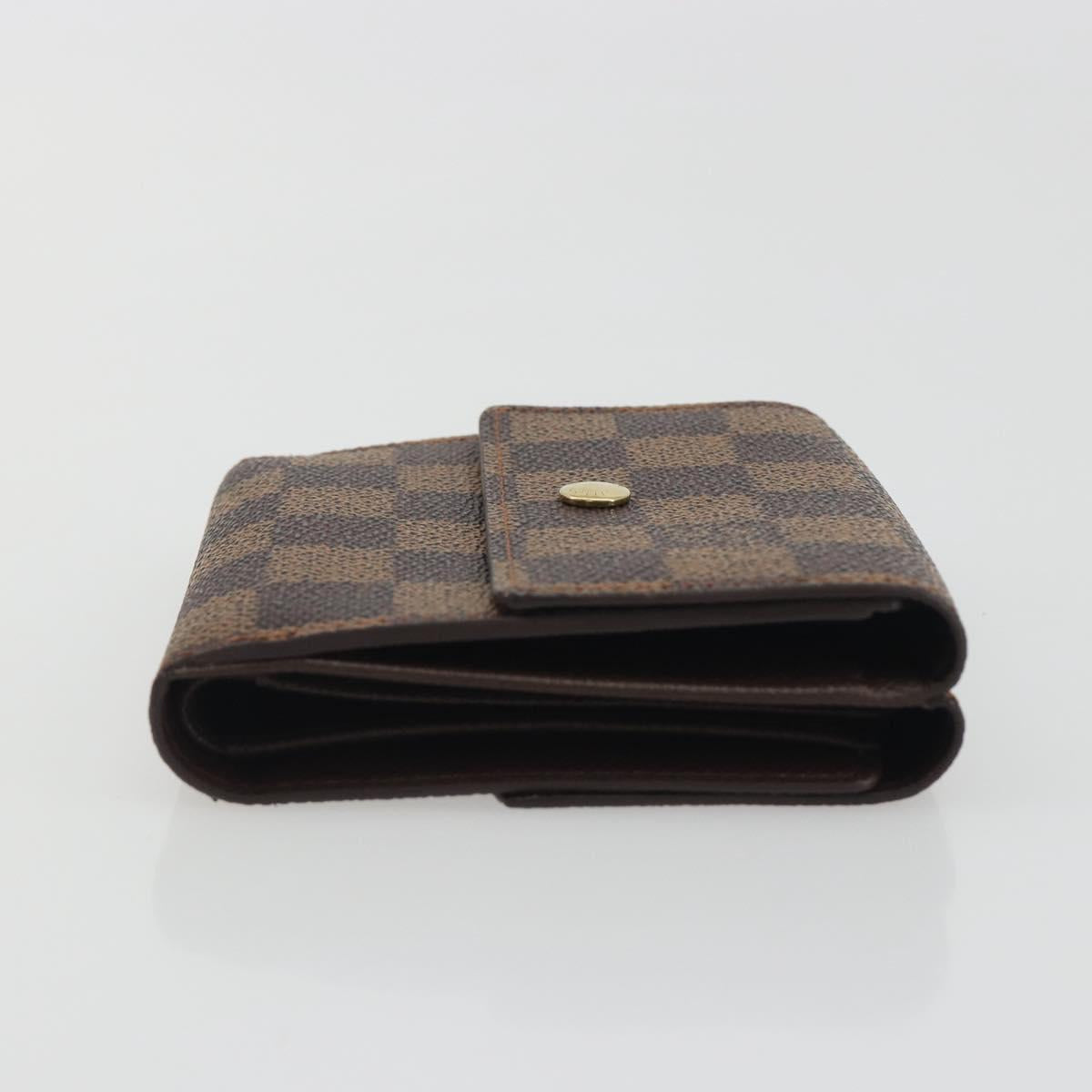 LOUIS VUITTON Damier Ebene Portefeuille Elise Wallet N61654 LV Auth 193590V