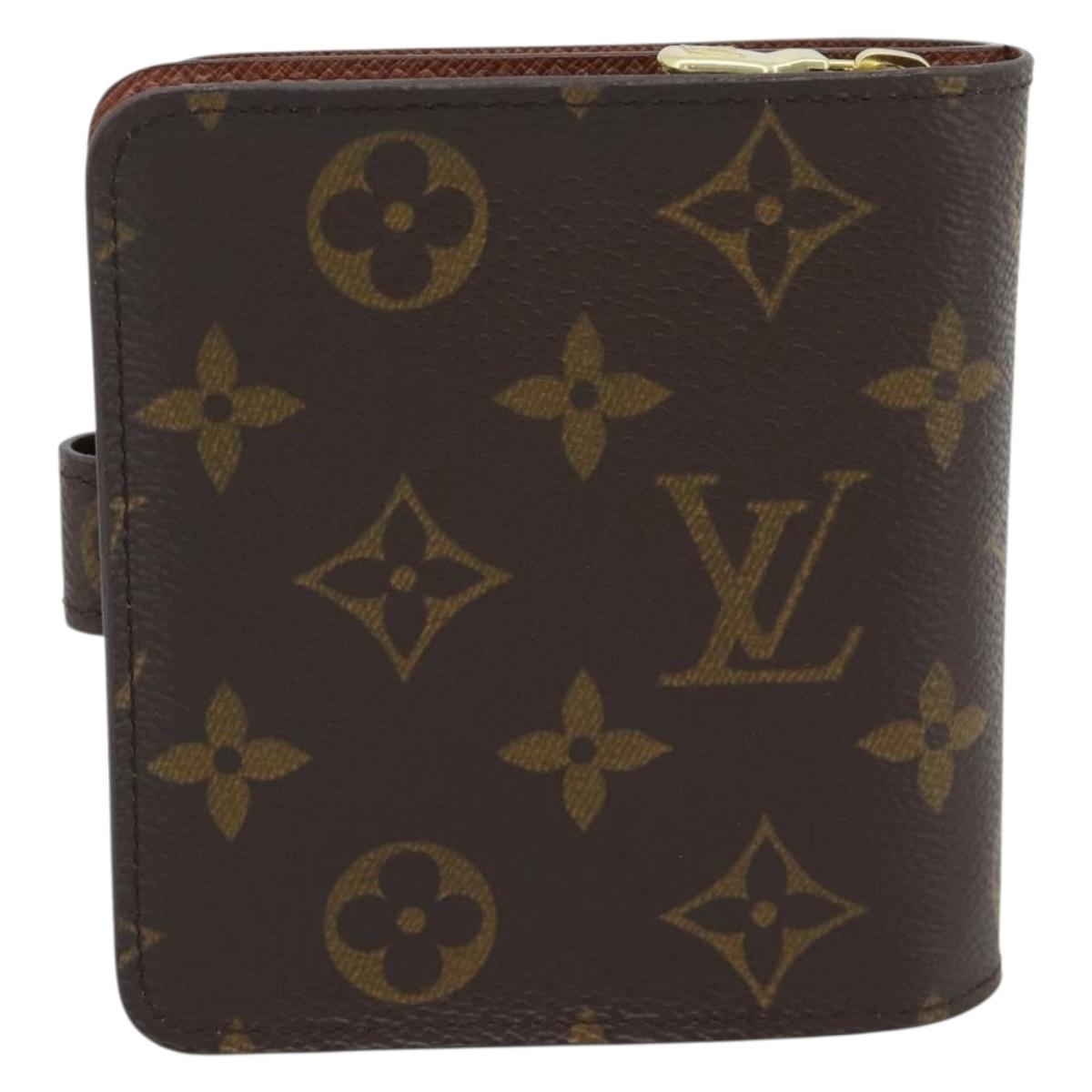 LOUIS VUITTON Monogram Compact Zip Wallet M61667 LV Auth 193591V