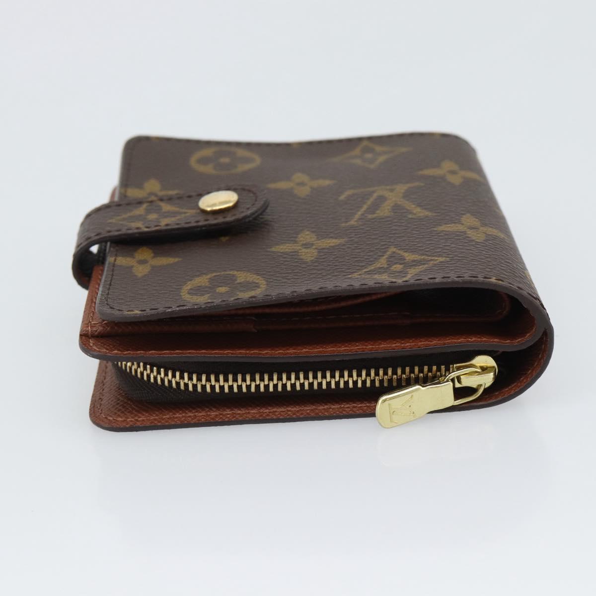 LOUIS VUITTON Monogram Compact Zip Wallet M61667 LV Auth 193591V