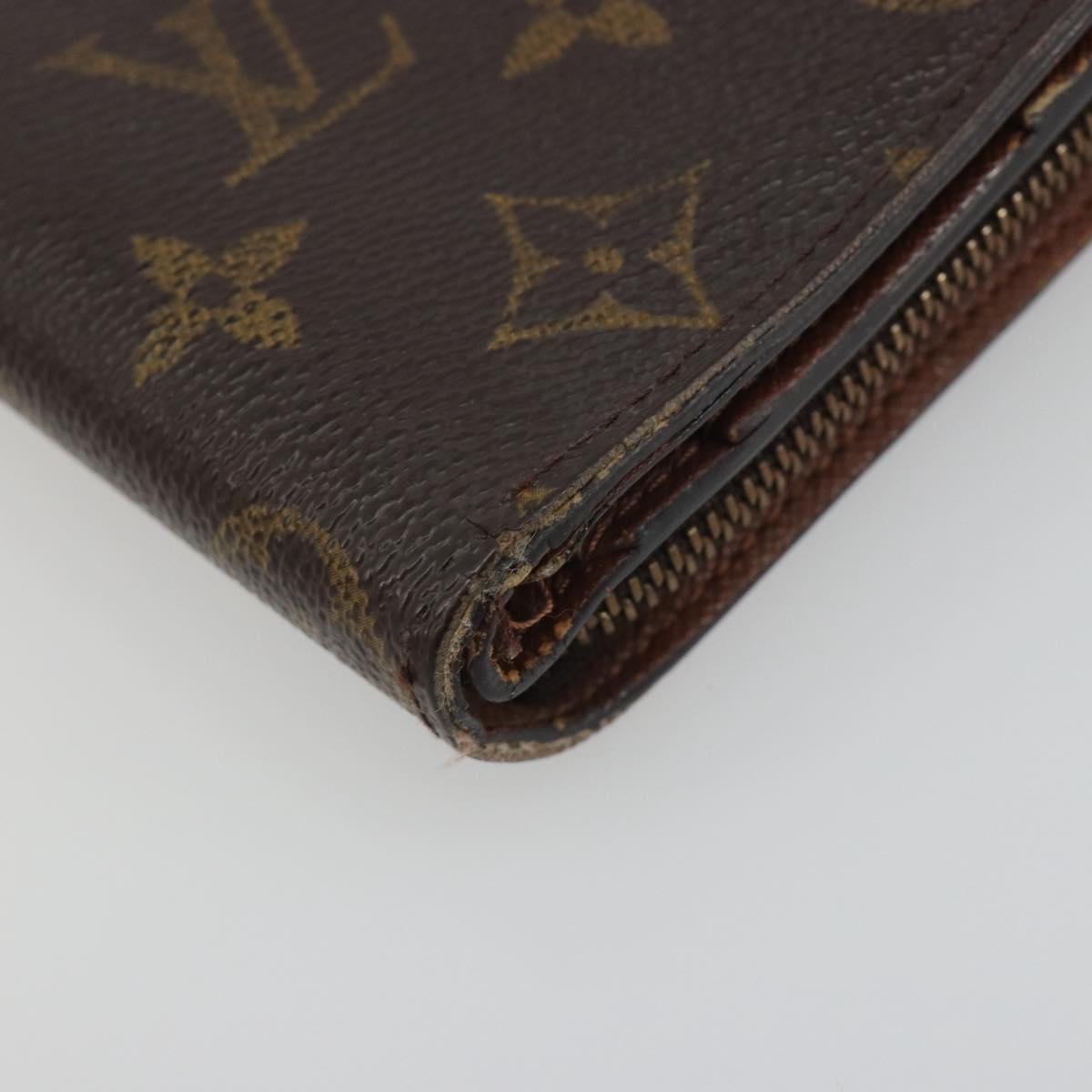 LOUIS VUITTON Monogram Compact Zip Wallet M61667 LV Auth 193592
