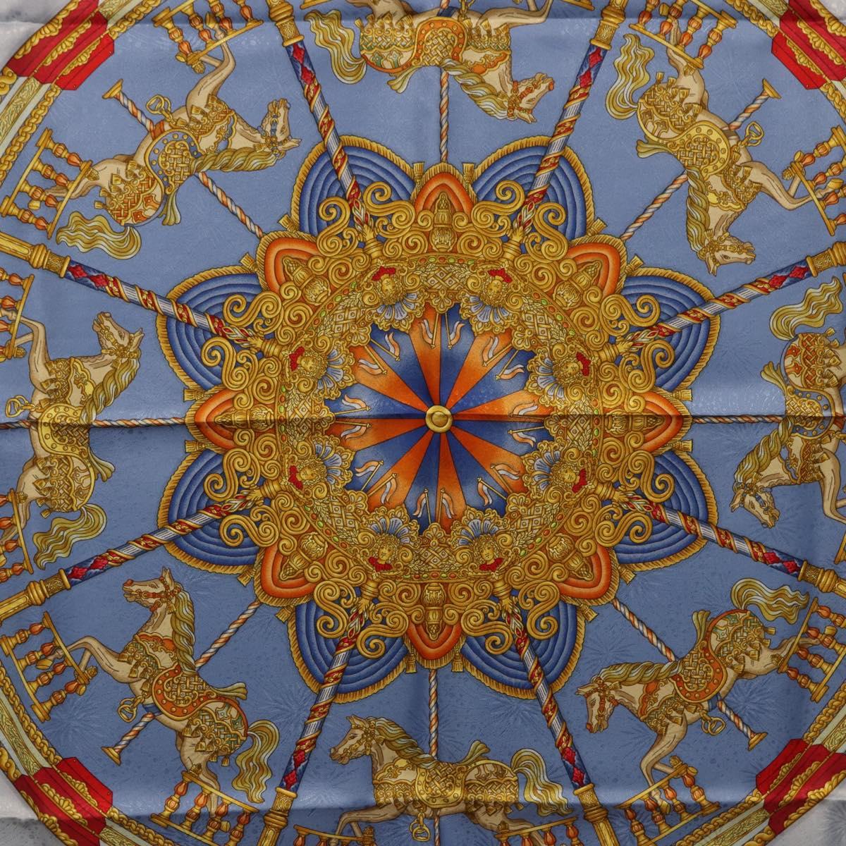 HERMES Carre 90 Scarf Silk Blue Auth 193599M