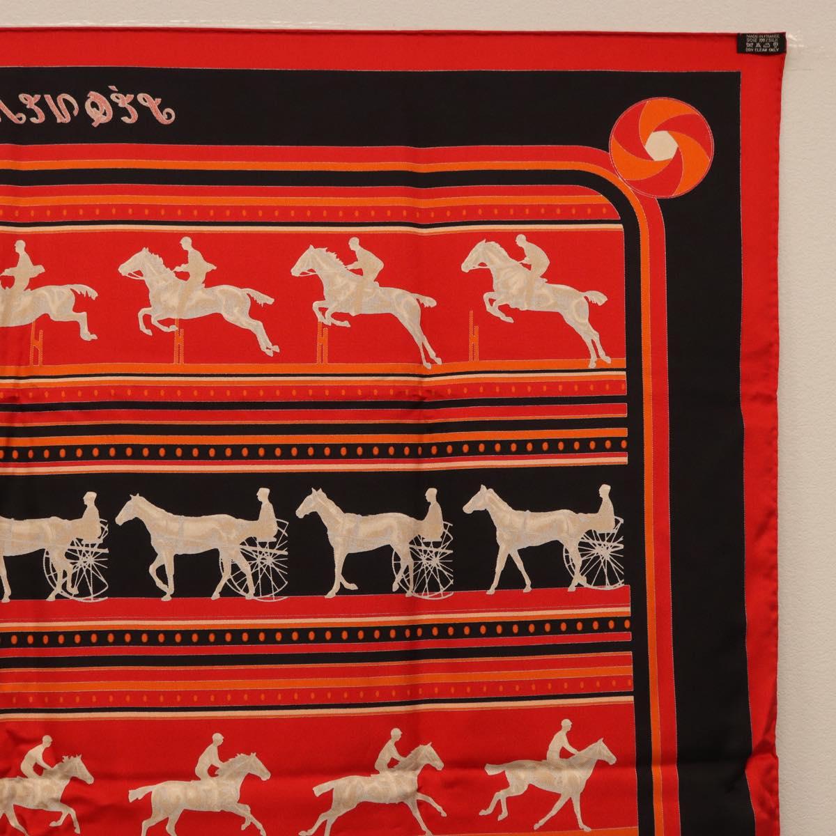 HERMES Carre 90 Scarf Silk Red Auth 193600M