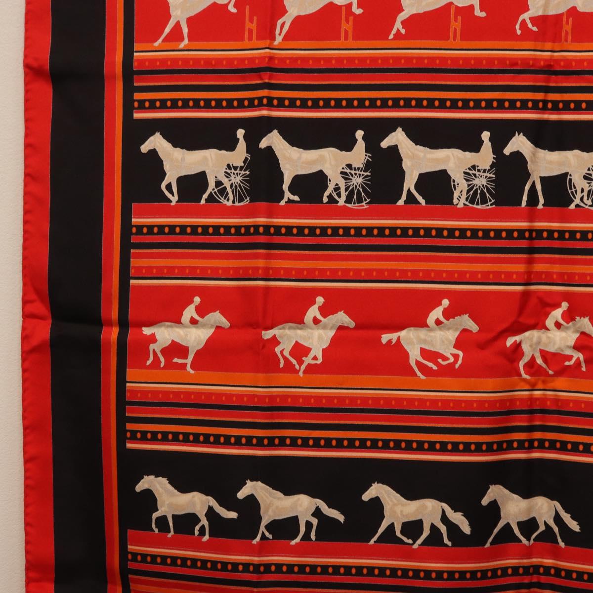 HERMES Carre 90 Scarf Silk Red Auth 193600M