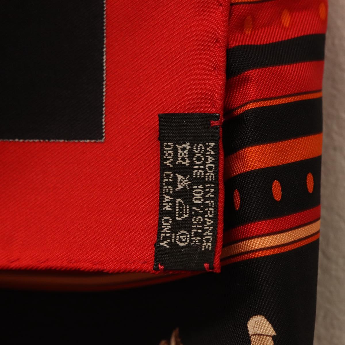 HERMES Carre 90 Scarf Silk Red Auth 193600M