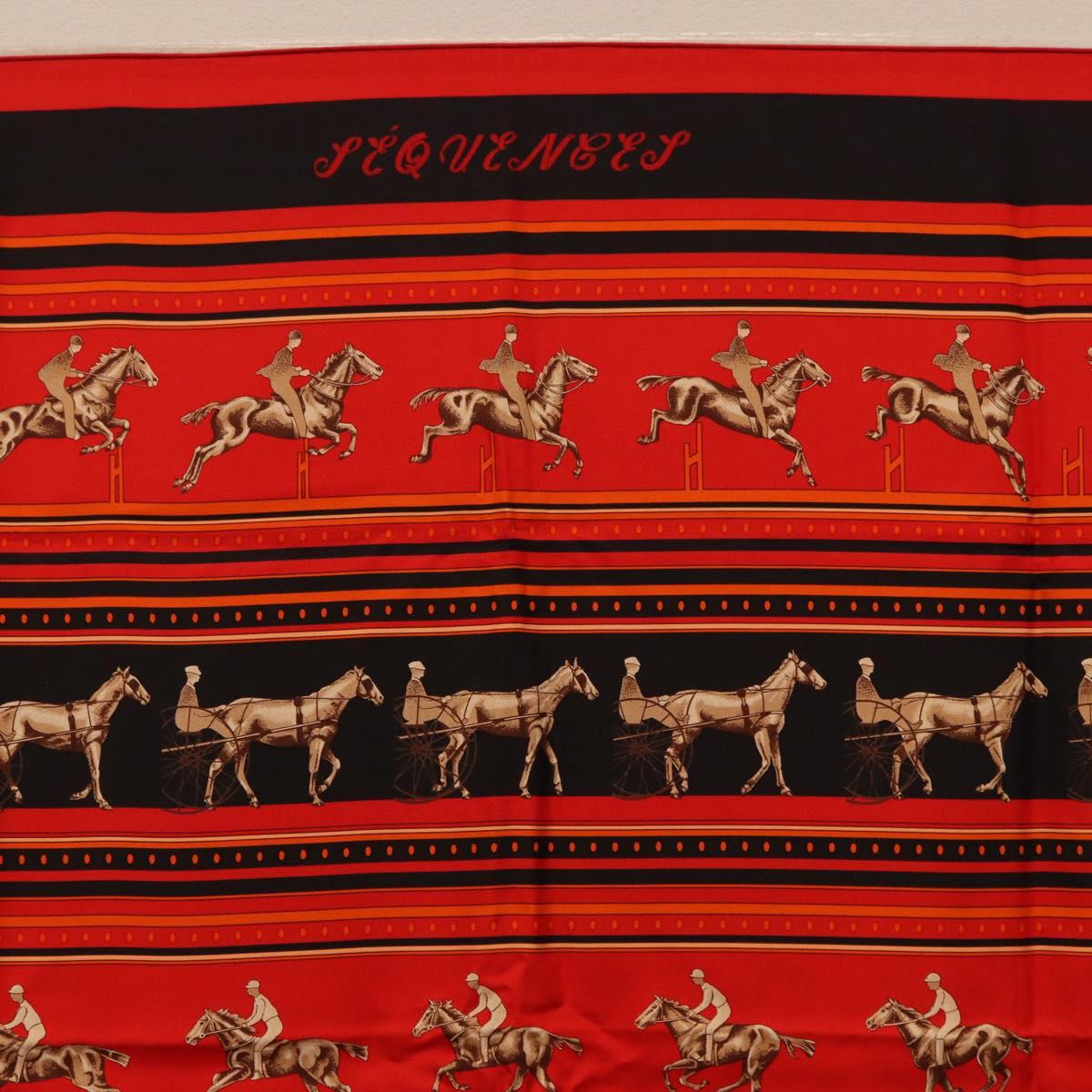 HERMES Carre 90 Scarf Silk Red Auth 193600M
