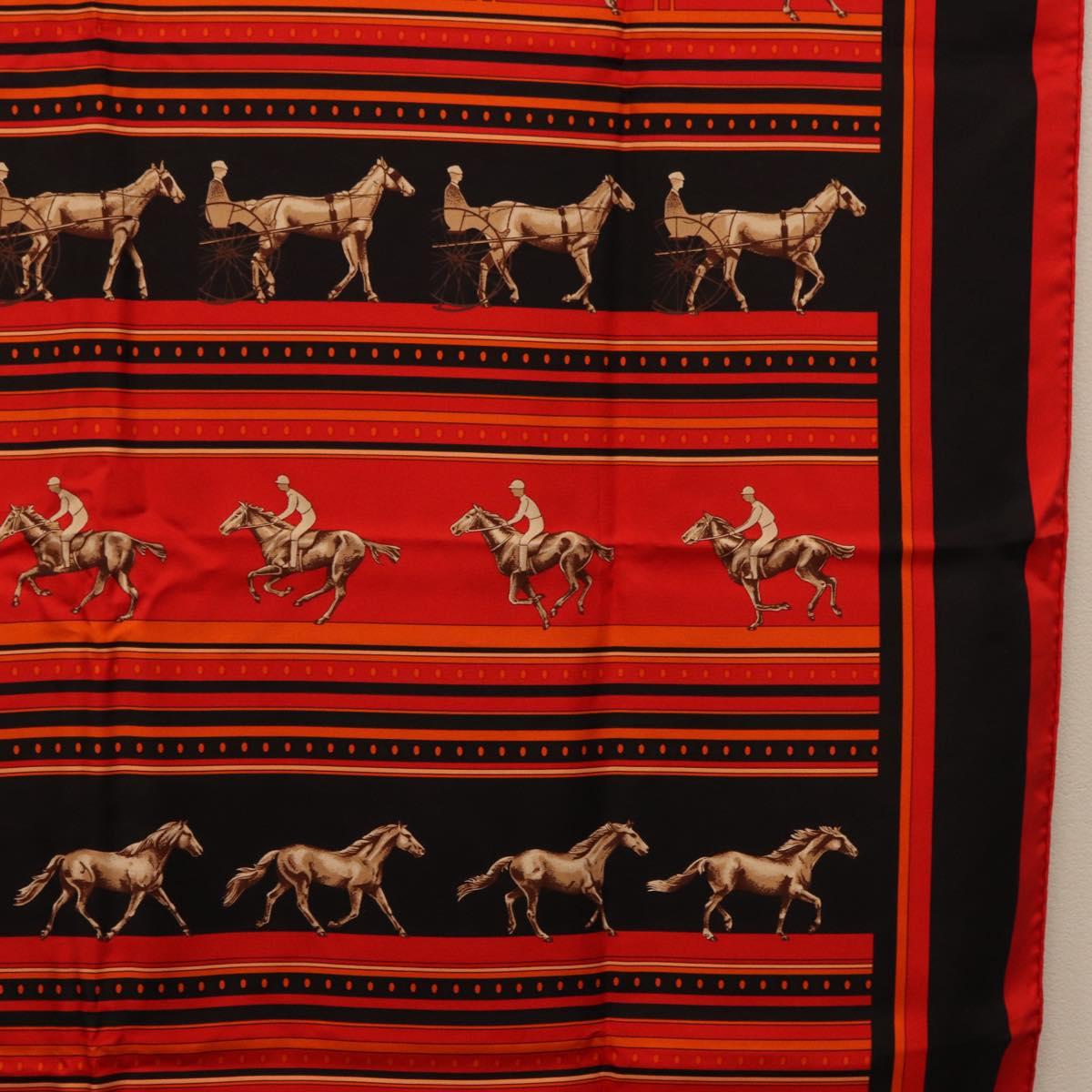HERMES Carre 90 Scarf Silk Red Auth 193600M