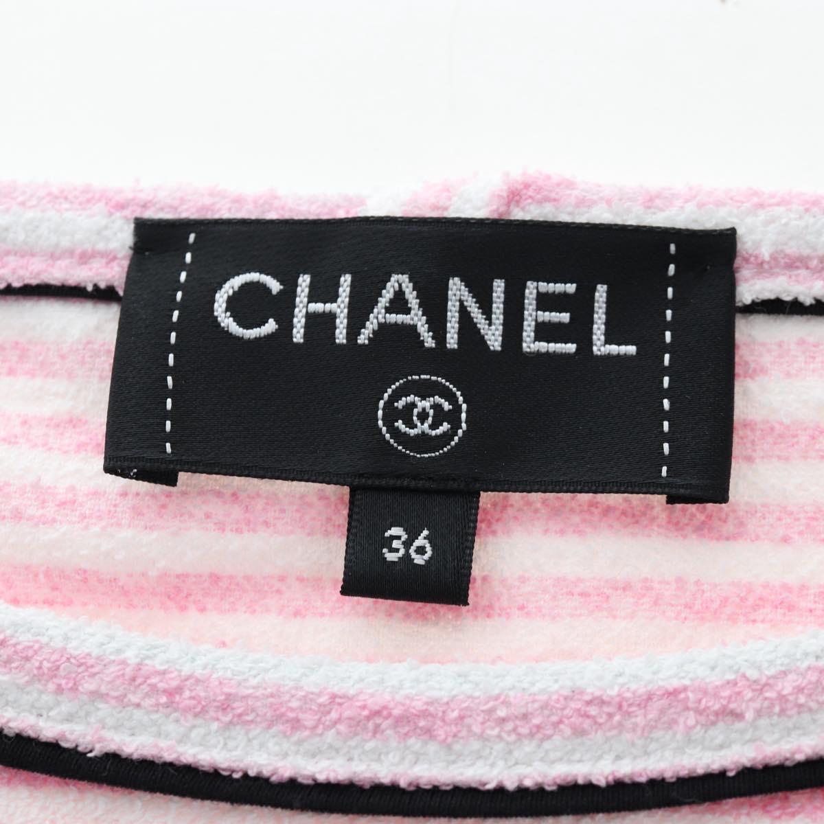CHANEL TShirt Pile 36 Pink CC Auth 193723M