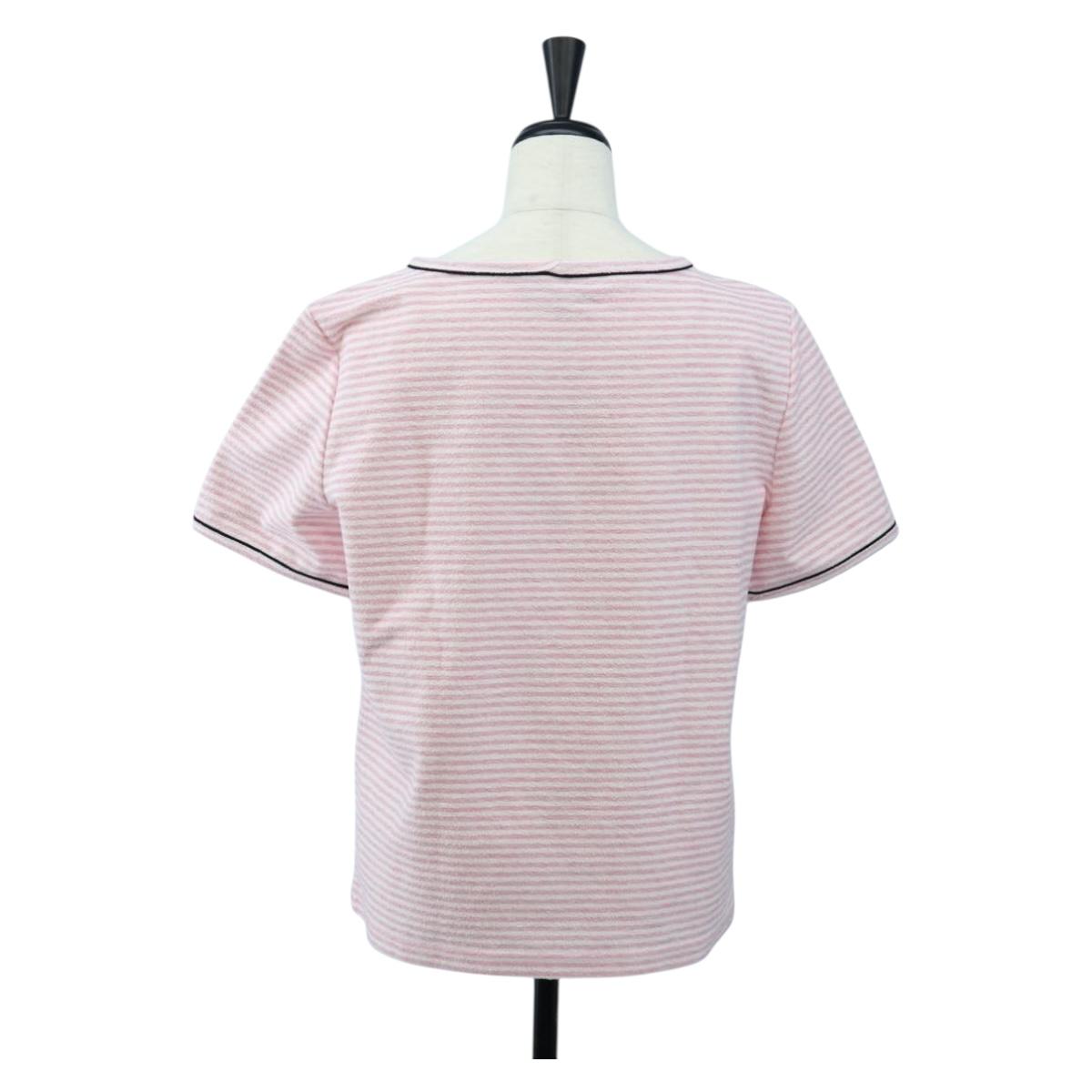 CHANEL TShirt Pile 36 Pink CC Auth 193723M