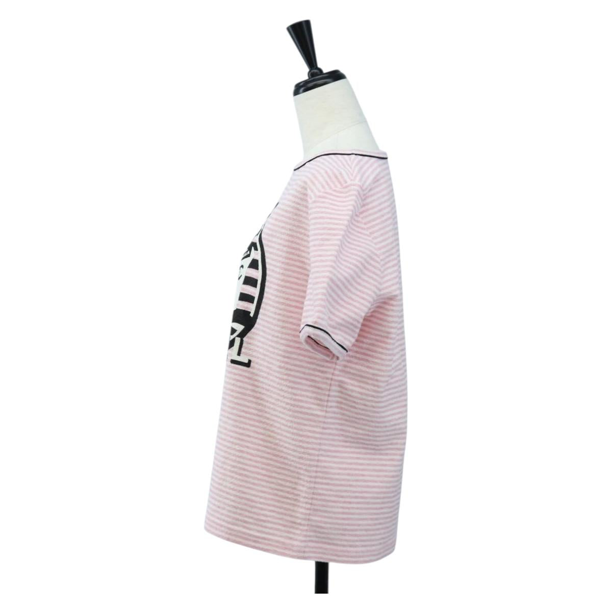 CHANEL TShirt Pile 36 Pink CC Auth 193723M
