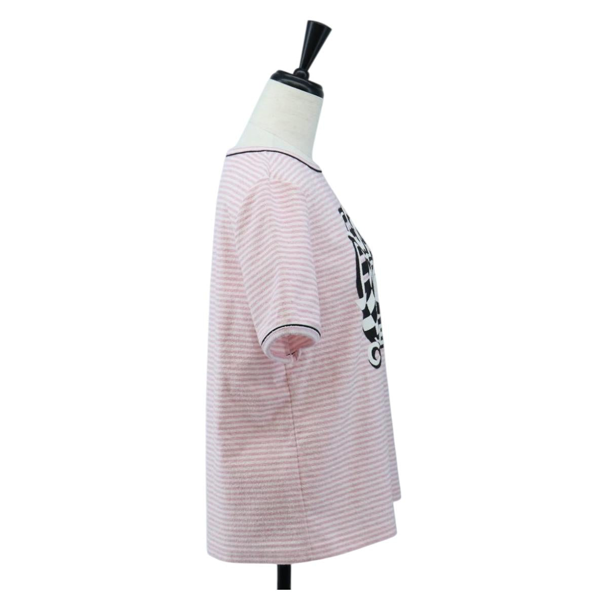 CHANEL TShirt Pile 36 Pink CC Auth 193723M