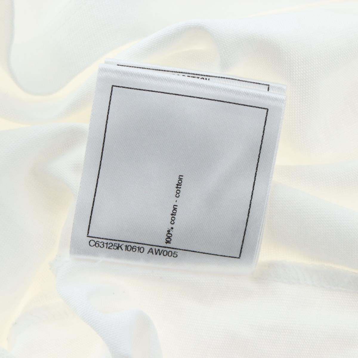 CHANEL TShirt Cotton M White CC Auth 193724M