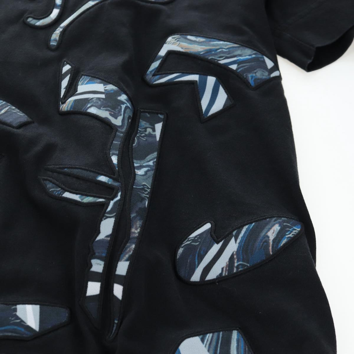 FENDI TShirt Cotton M Black Auth 193725M