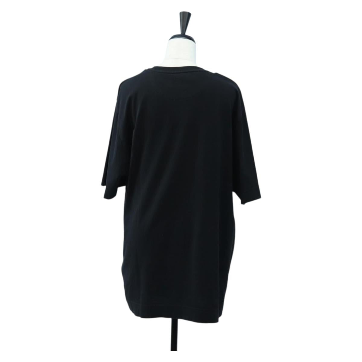 FENDI TShirt Cotton M Black Auth 193725M