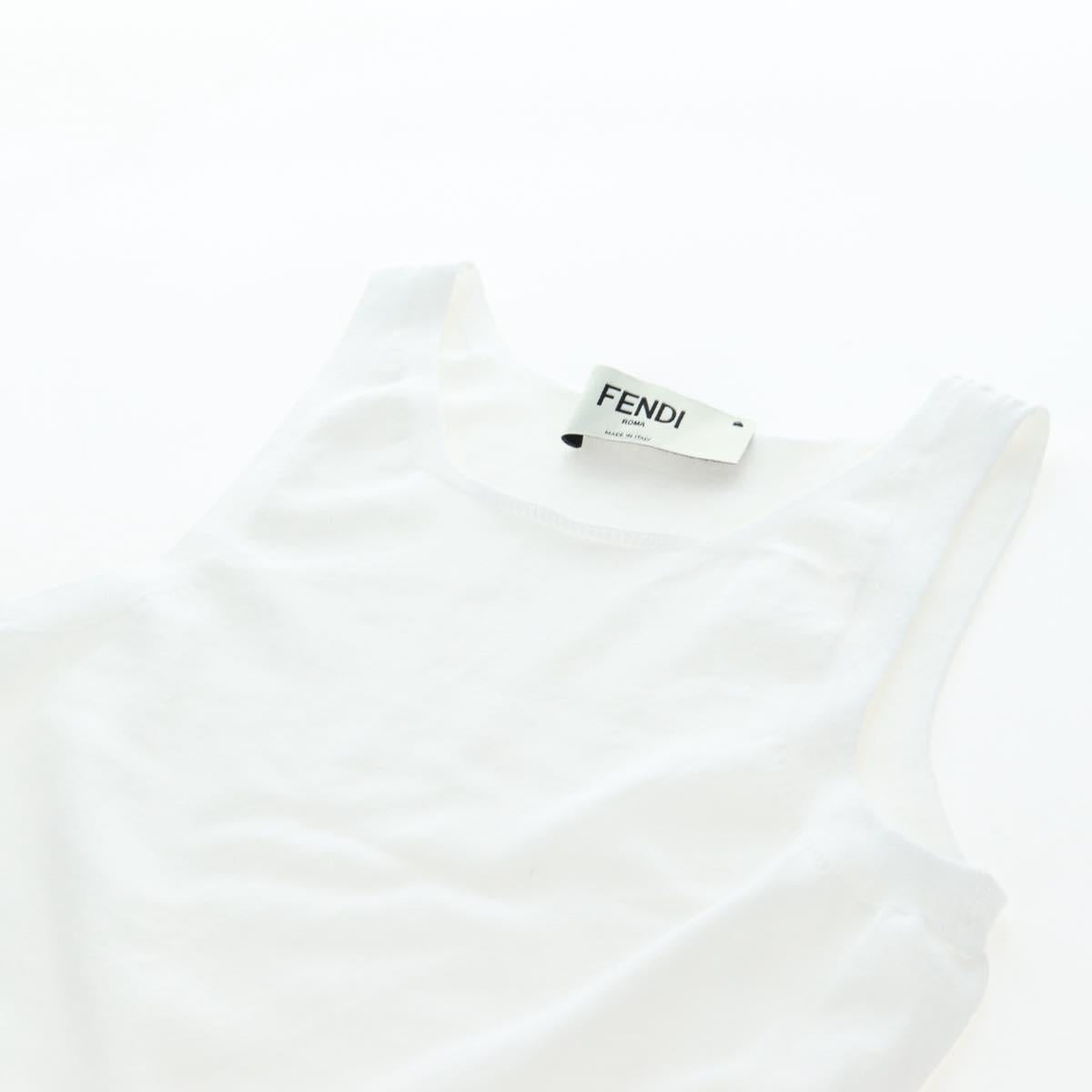 FENDI Zucca Canvas One Piece Shirt White Auth 193726M