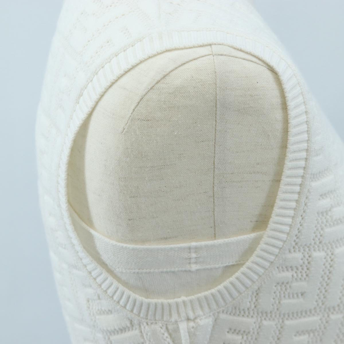 FENDI Zucca Canvas One Piece Shirt White Auth 193726M