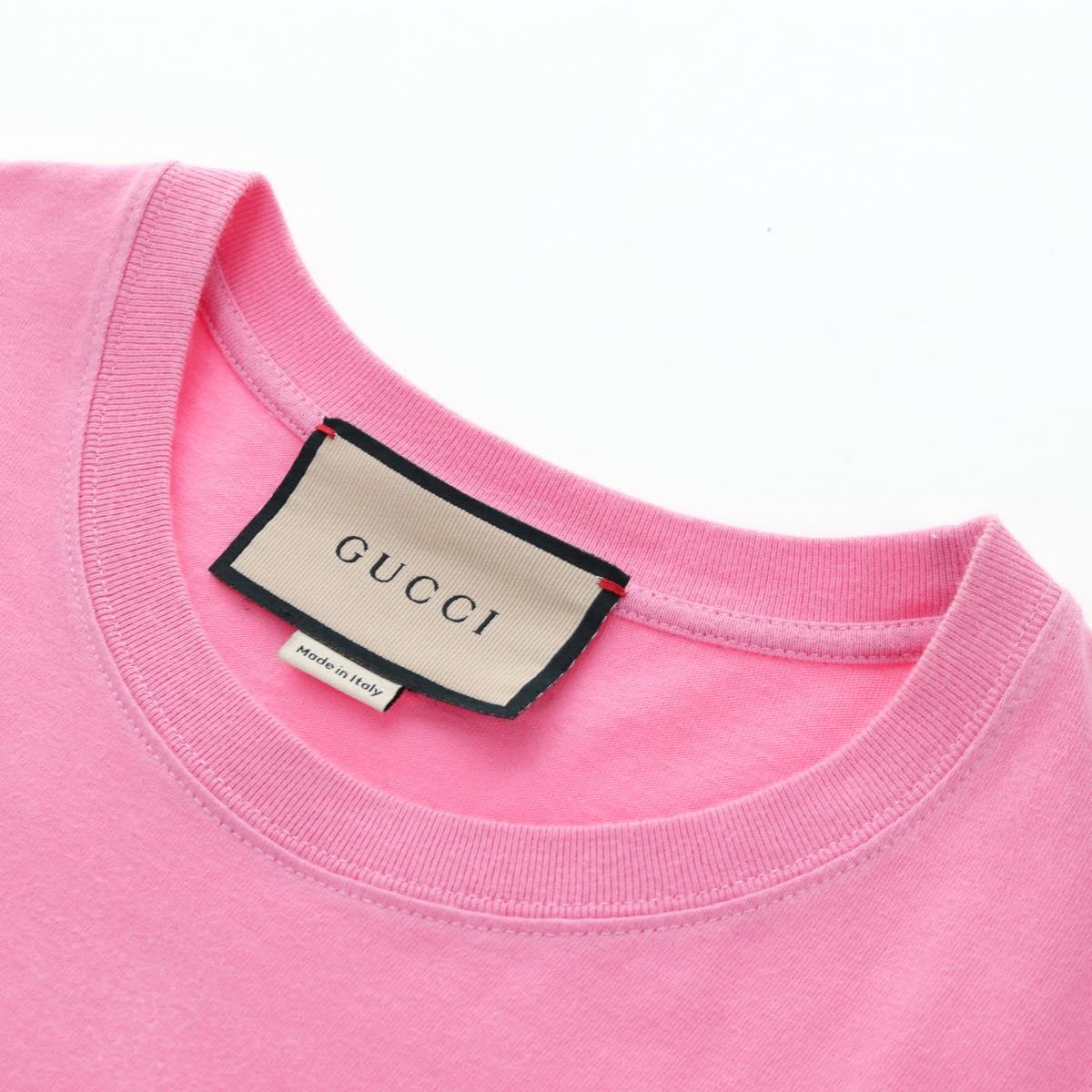 GUCCI TShirt Teddy Bear cotton XXS Pink Auth 193727M