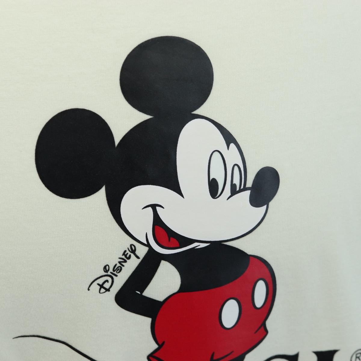 GUCCI GUCCIxDisney Mickey Mouse Short-Sleeved T-shirt Cotton White Auth 193728M