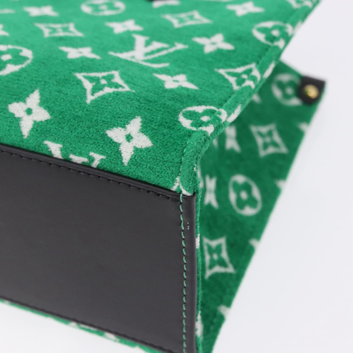 LOUIS VUITTON Monogram Jacquard Velvet On The Go PM Green M46216 Auth 193752SAM