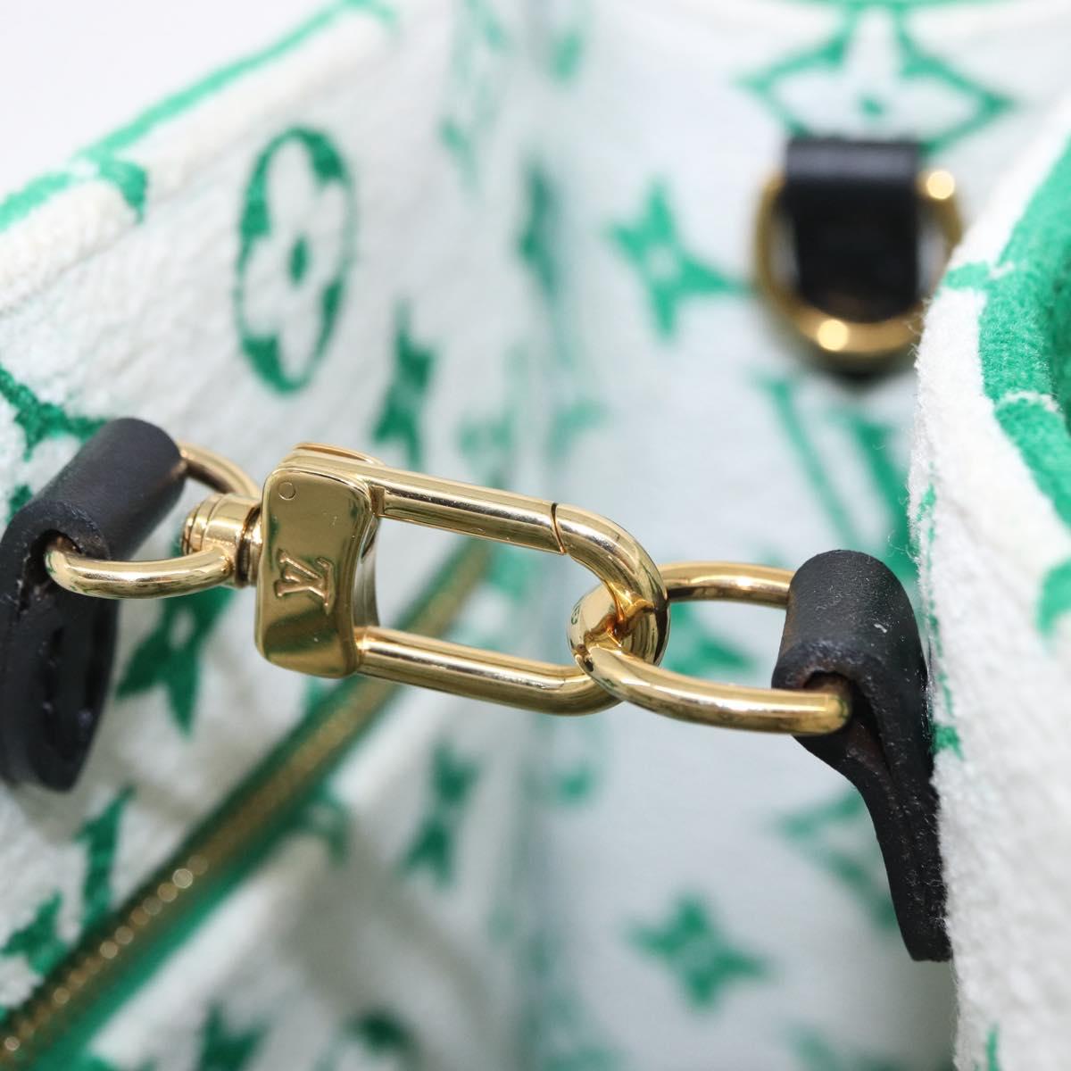 LOUIS VUITTON Monogram Jacquard Velvet On The Go PM Green M46216 Auth 193752SAM
