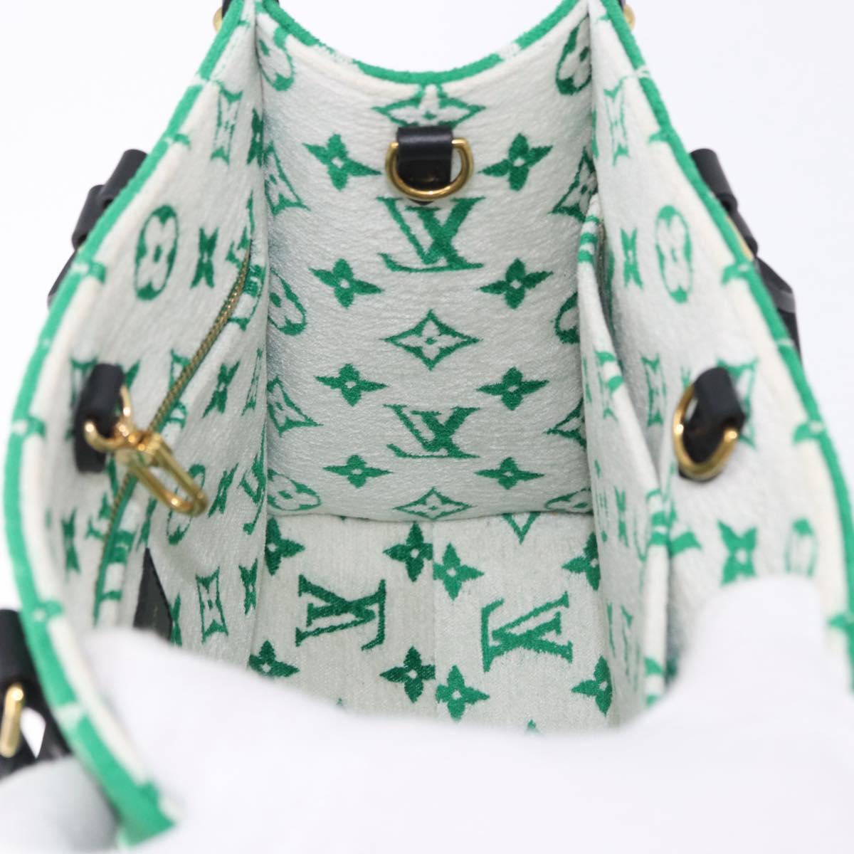 LOUIS VUITTON Monogram Jacquard Velvet On The Go PM Green M46216 Auth 193752SAM