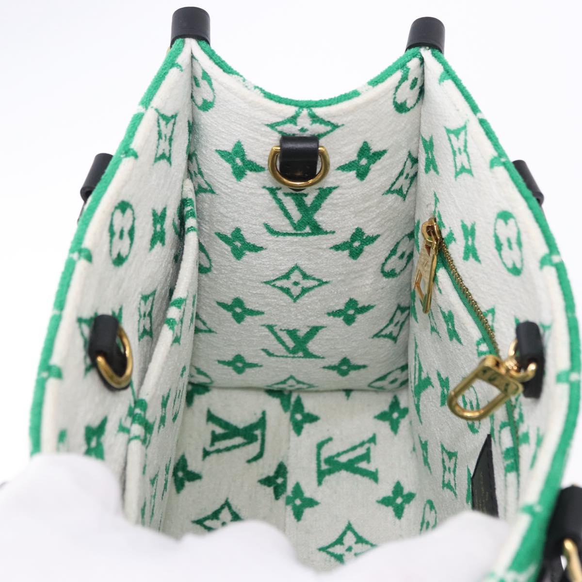 LOUIS VUITTON Monogram Jacquard Velvet On The Go PM Green M46216 Auth 193752SAM