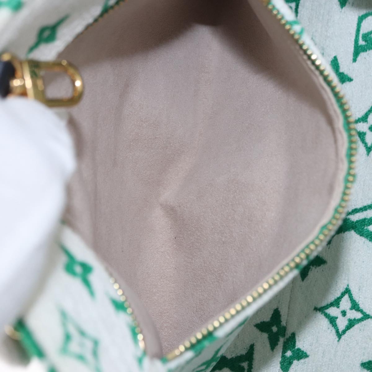 LOUIS VUITTON Monogram Jacquard Velvet On The Go PM Green M46216 Auth 193752SAM