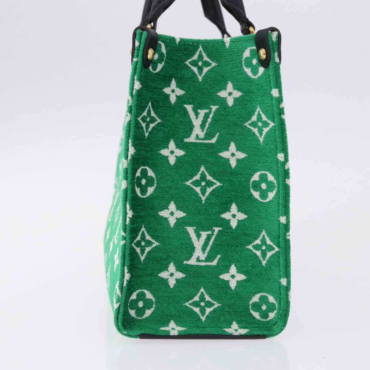 LOUIS VUITTON Monogram Jacquard Velvet On The Go PM Green M46216 Auth 193752SAM