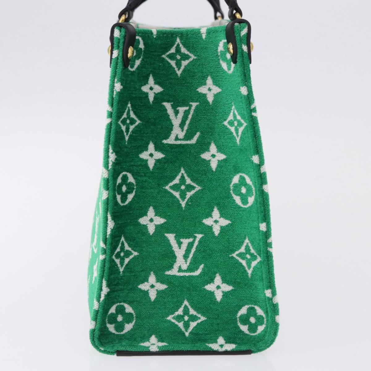LOUIS VUITTON Monogram Jacquard Velvet On The Go PM Green M46216 Auth 193752SAM