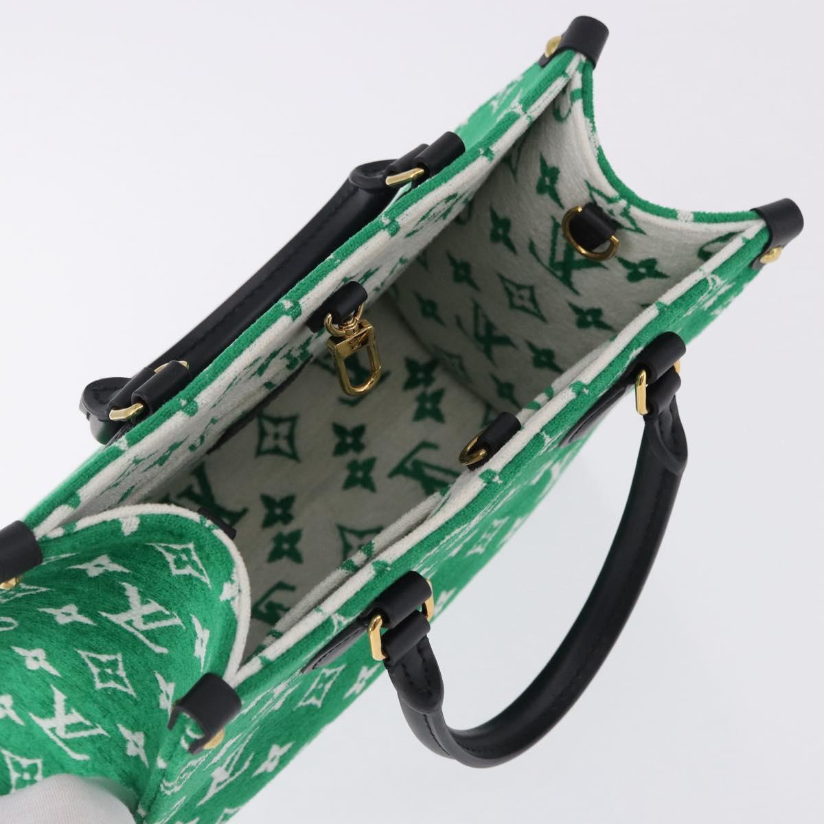 LOUIS VUITTON Monogram Jacquard Velvet On The Go PM Green M46216 Auth 193752SAM