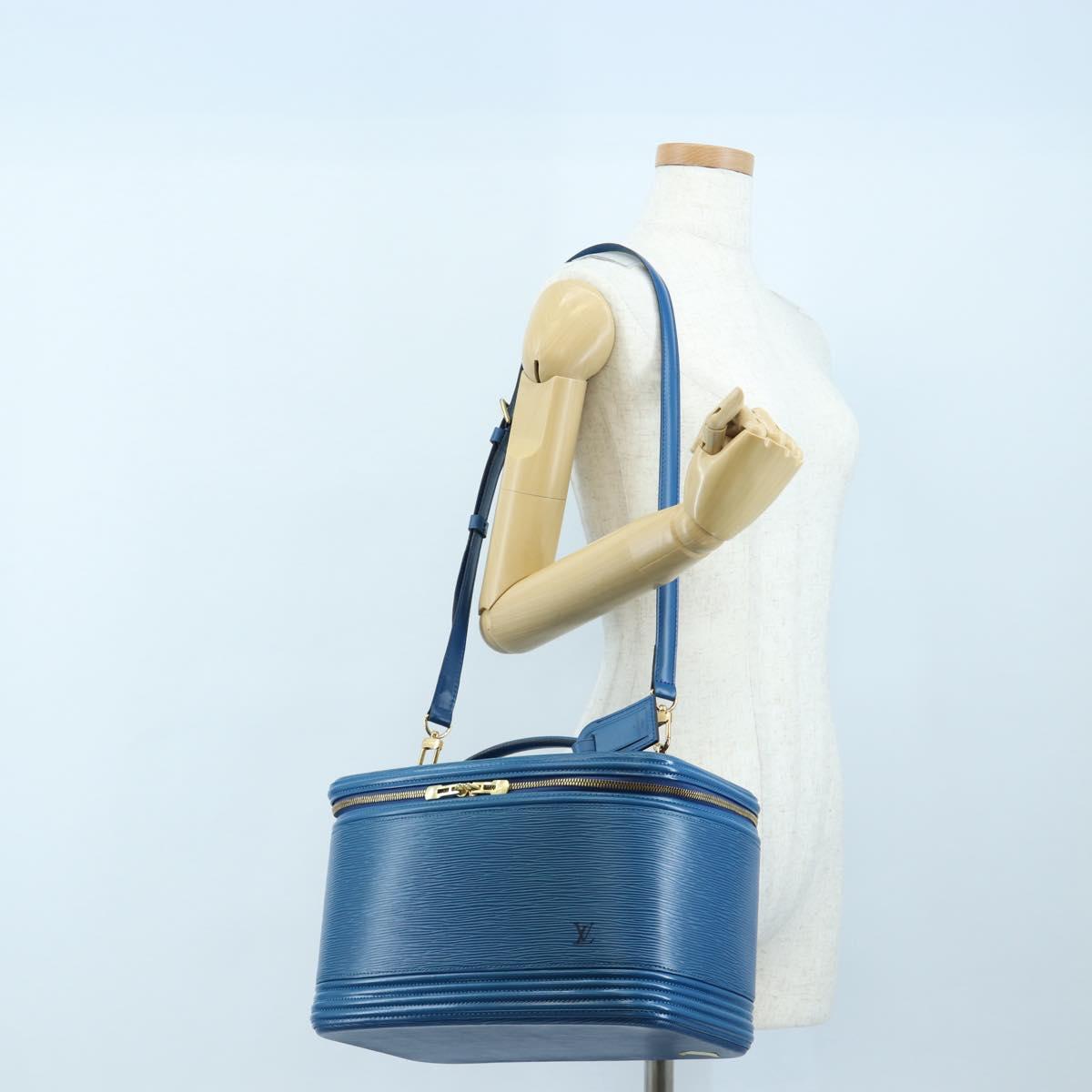LOUIS VUITTON Epi Nice Hand Bag 2way Toledo Blue M48015 LV Auth 193753V