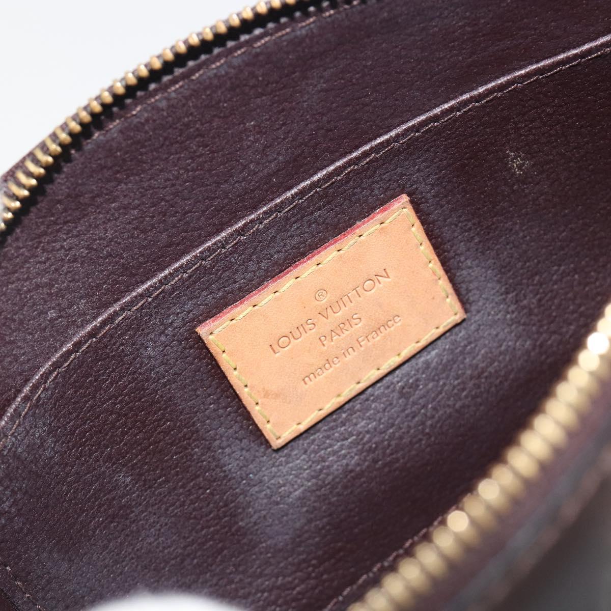 LOUIS VUITTON Monogram Vernis Pochette Cosmetic PM Amarante M91495 Auth 193757