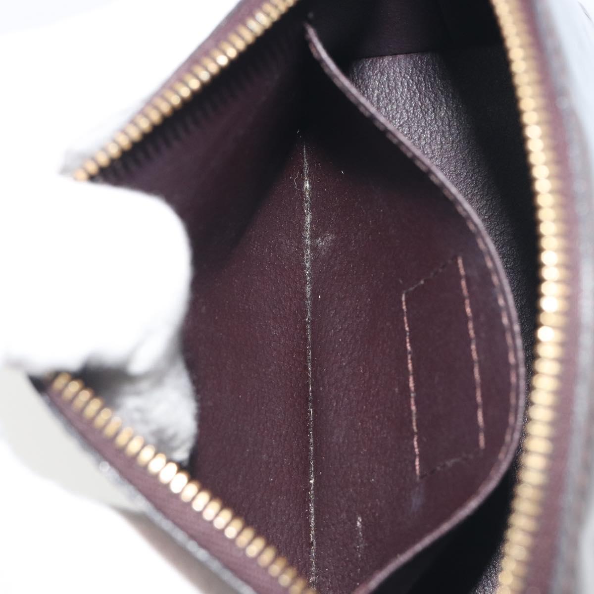 LOUIS VUITTON Monogram Vernis Pochette Cosmetic PM Amarante M91495 Auth 193757
