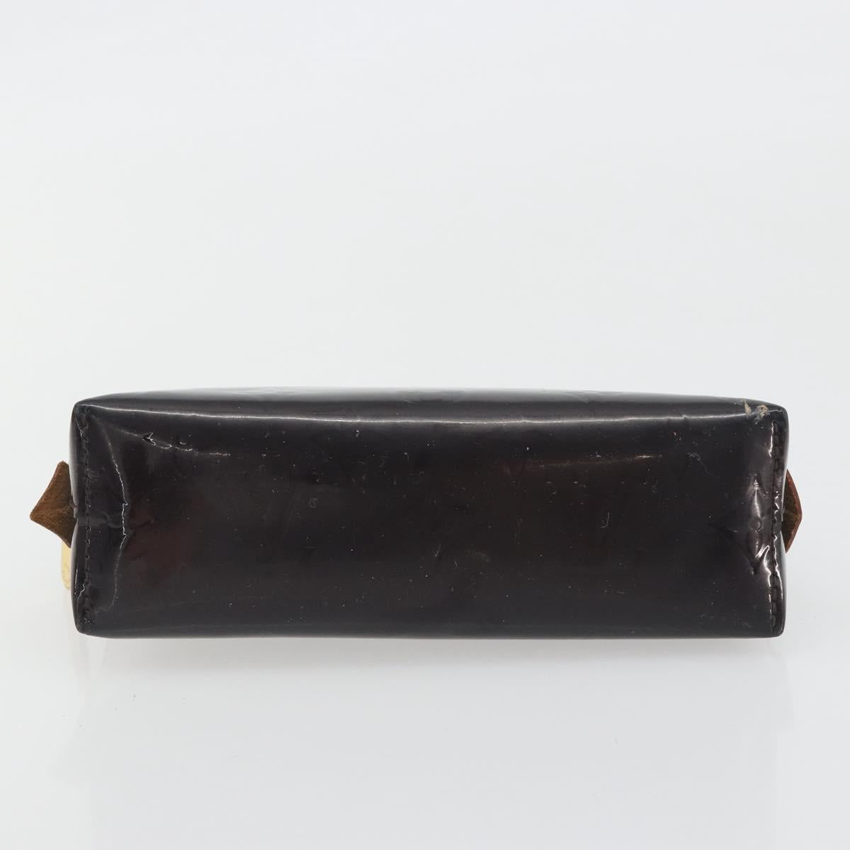 LOUIS VUITTON Monogram Vernis Pochette Cosmetic PM Amarante M91495 Auth 193757