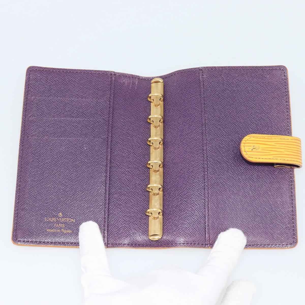 LOUIS VUITTON Epi Agenda PM Day Planner Cover Yellow R20059 LV Auth 193758