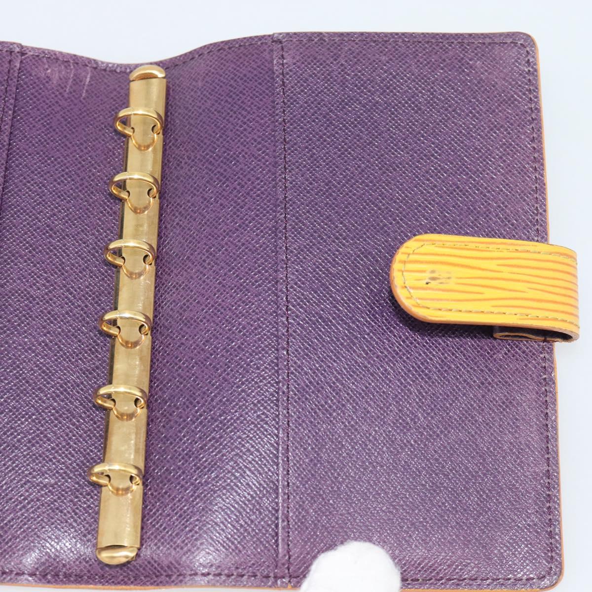 LOUIS VUITTON Epi Agenda PM Day Planner Cover Yellow R20059 LV Auth 193758