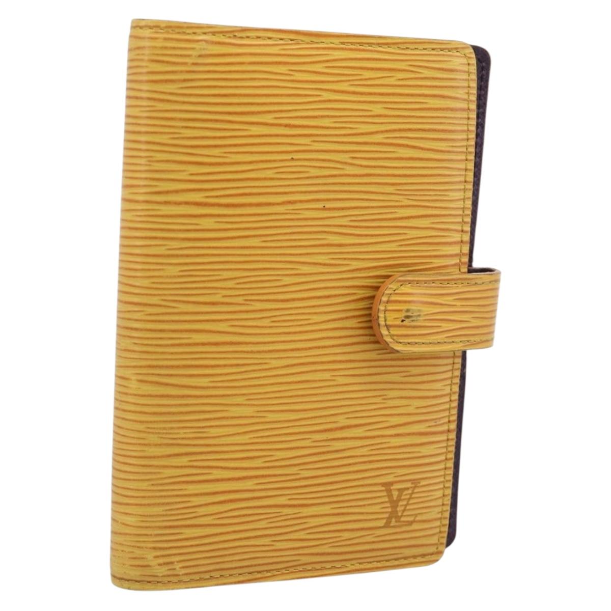 LOUIS VUITTON Epi Agenda PM Day Planner Cover Yellow R20059 LV Auth 193758