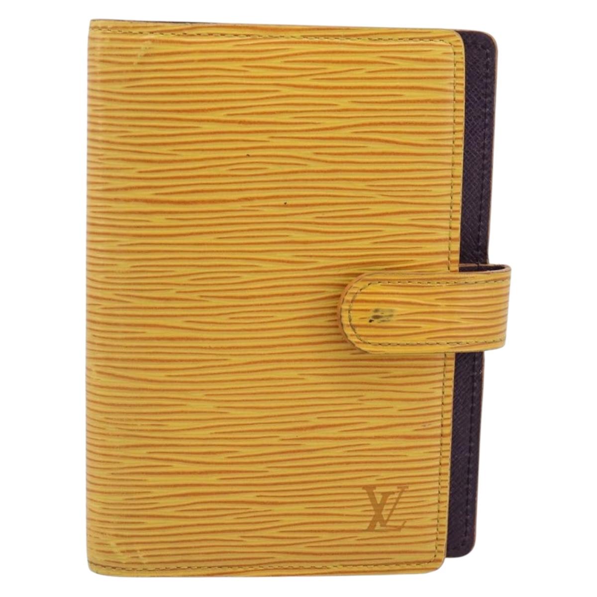 LOUIS VUITTON Epi Agenda PM Day Planner Cover Yellow R20059 LV Auth 193758