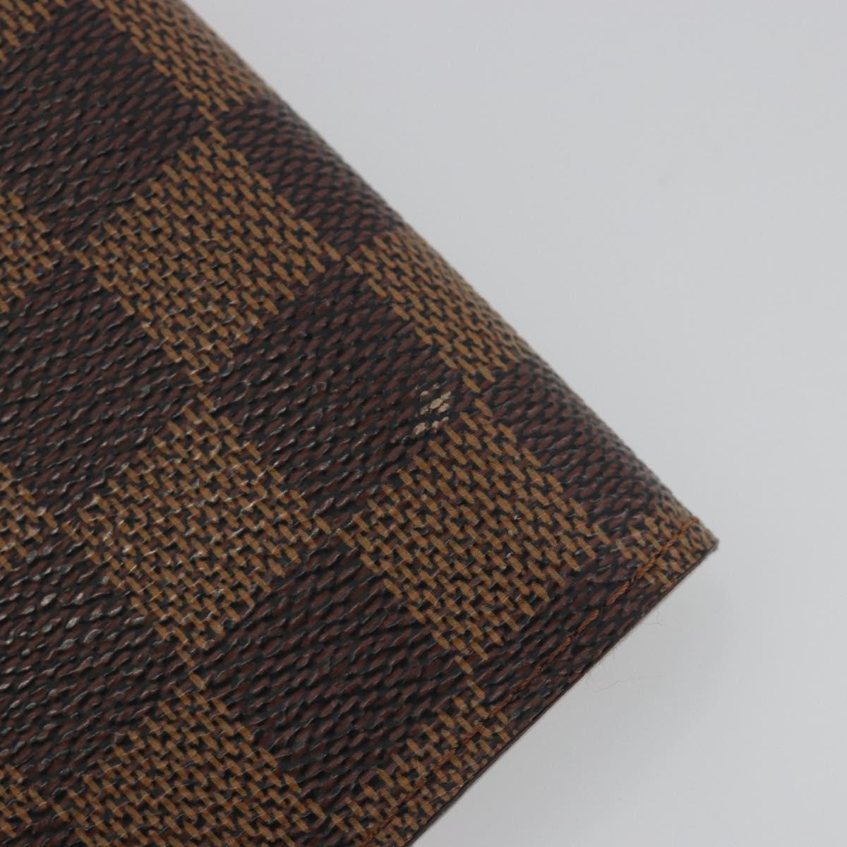 LOUIS VUITTON Damier Ebene Agenda PM Day Planner Cover R20029 LV Auth 193759