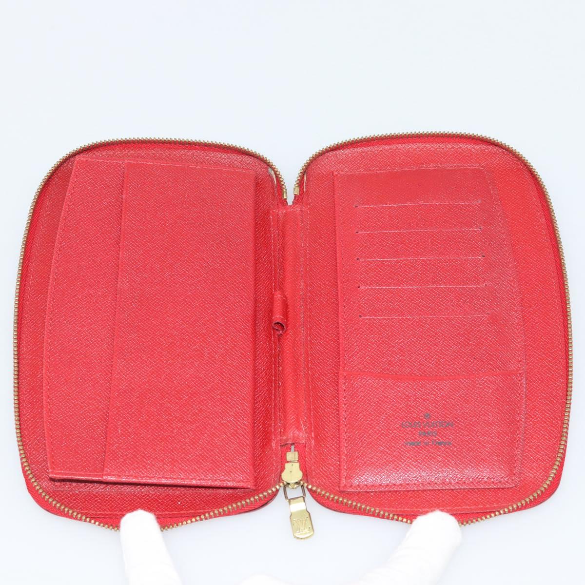 LOUIS VUITTON Epi Agenda Geod Wallet Red M63877 LV Auth 193771