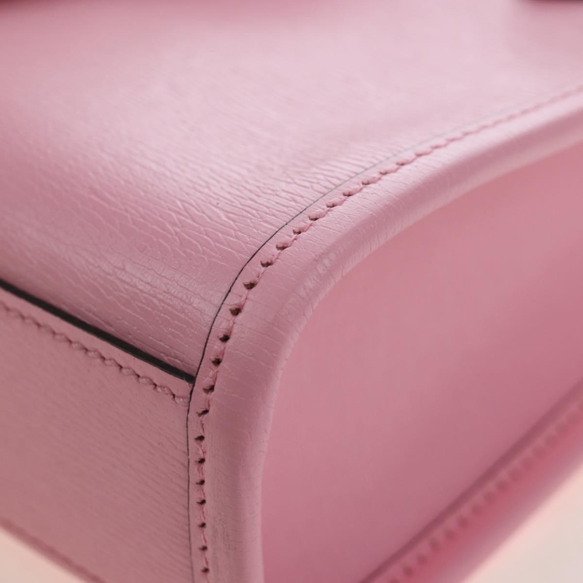 GUCCI Bananya Tote Bag Leather 2way Pink Gold 671623 Auth 193778SAM