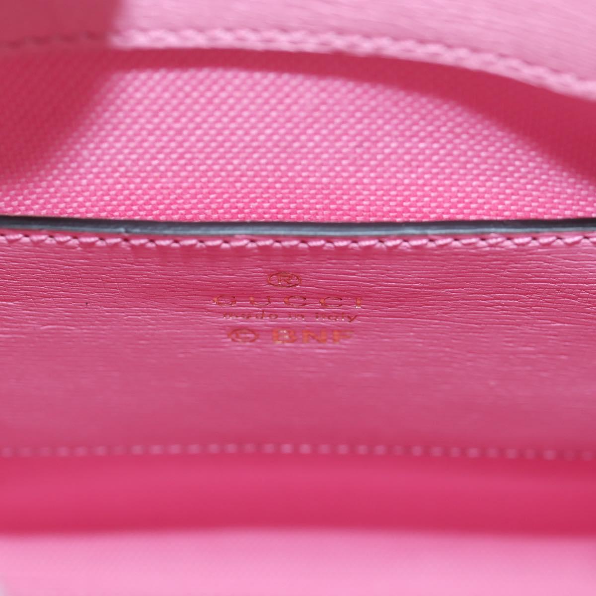 GUCCI Bananya Tote Bag Leather 2way Pink Gold 671623 Auth 193778SAM