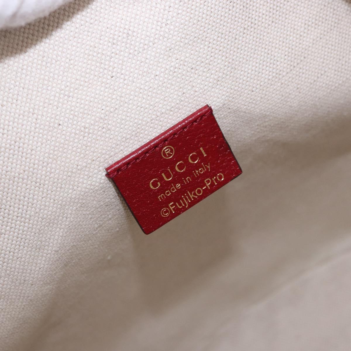 GUCCI Micro GG Supreme x Doraemon Fujiko-Pro Bag PVC Beige 655597 Auth 193779SM