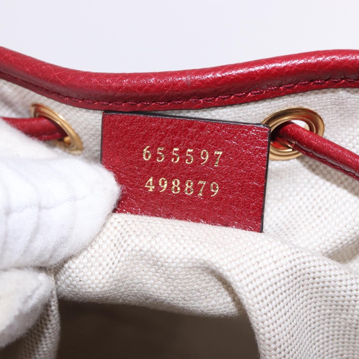 GUCCI Micro GG Supreme x Doraemon Fujiko-Pro Bag PVC Beige 655597 Auth 193779SM