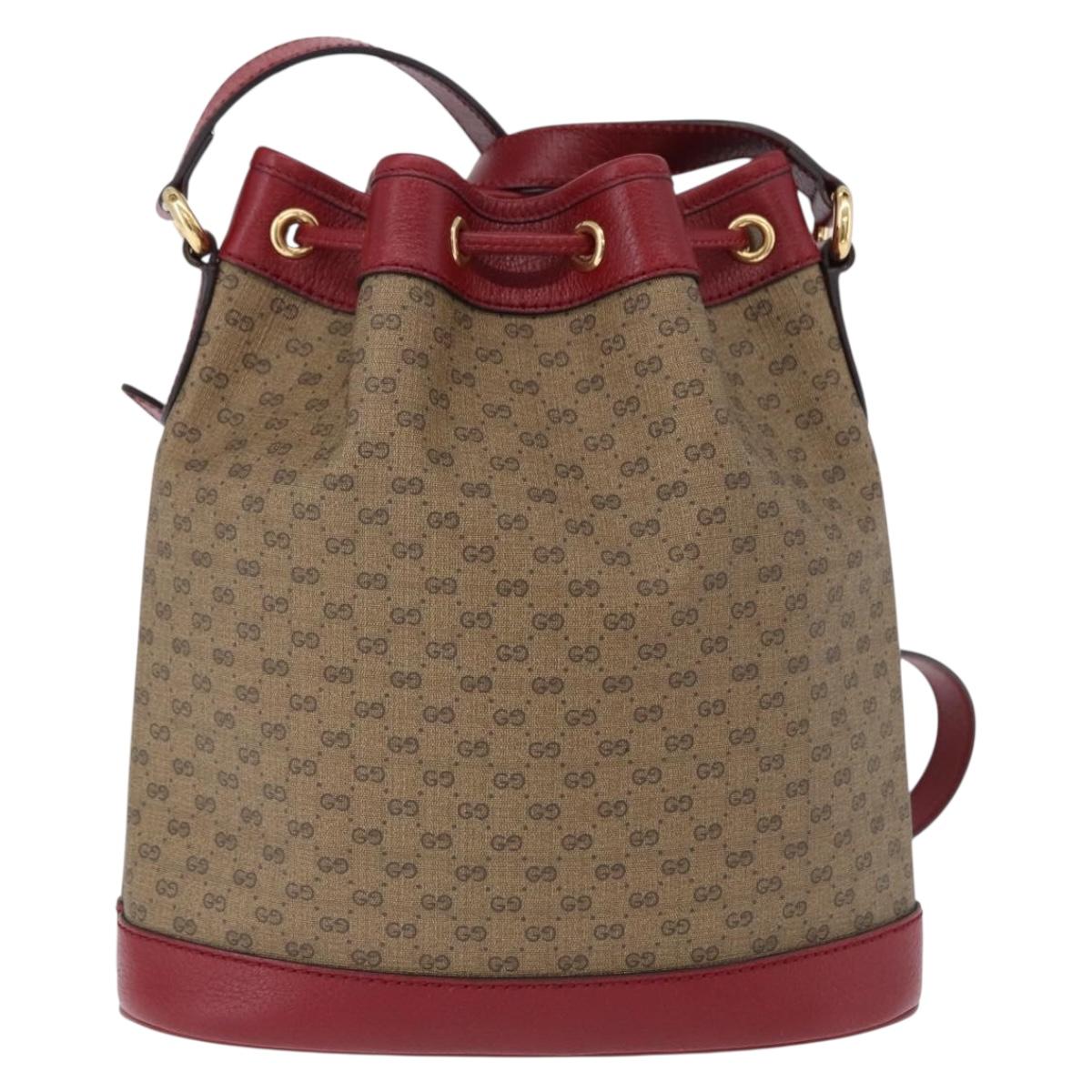 GUCCI Micro GG Supreme x Doraemon Fujiko-Pro Bag PVC Beige 655597 Auth 193779SM